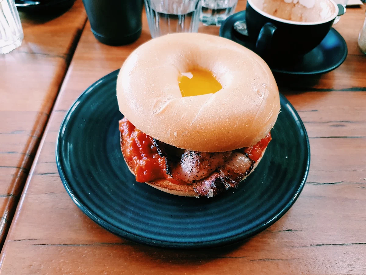Breakfast Bagel, The Black Pudding Cafe