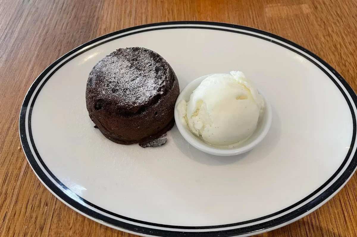 Chocolate Fondant with Vanilla Ice Cream