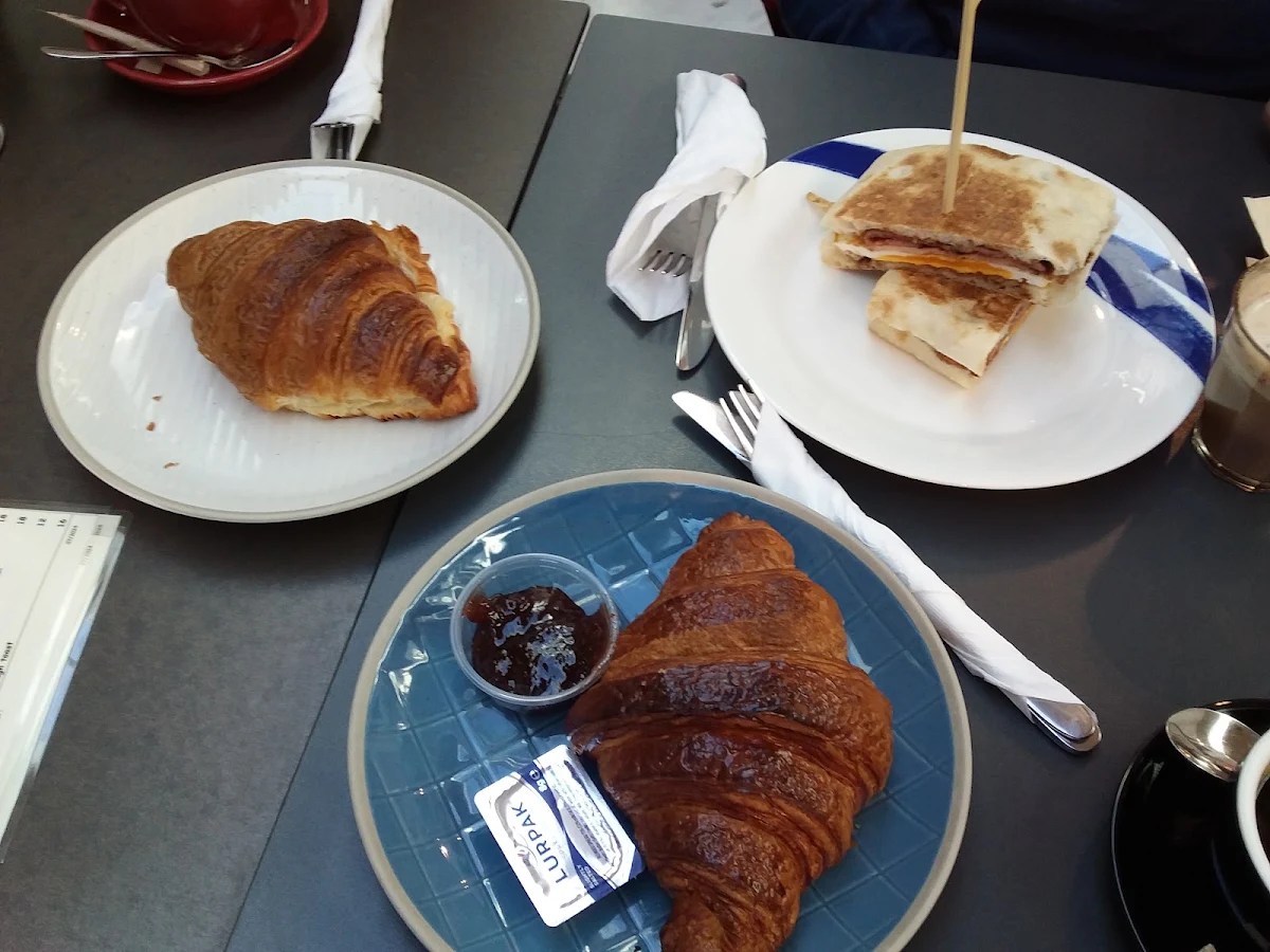 Ham and Cheese Croissant Bacon and Egg Wrap Croissant with Jam and Butter