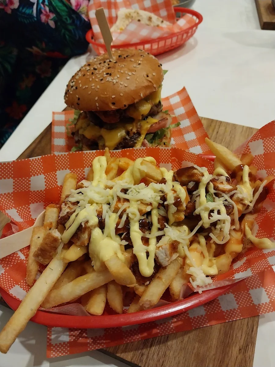 Buffalo Chicken Fries and the Newtown Burger