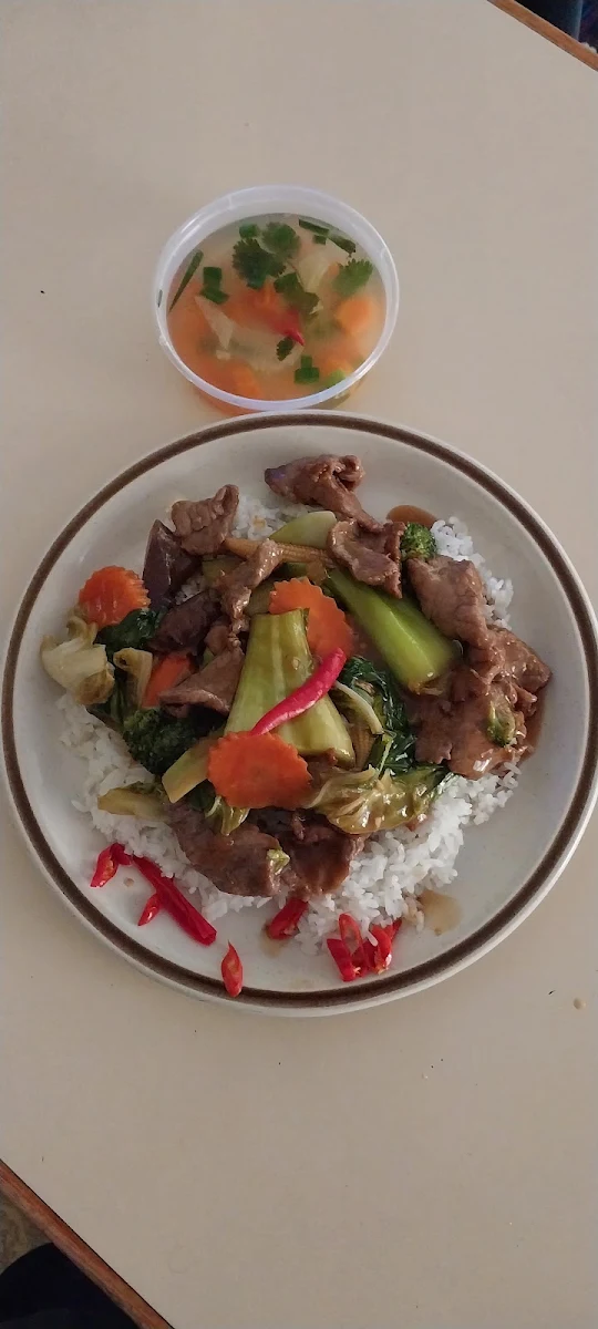 Mongolian Beef on Rice