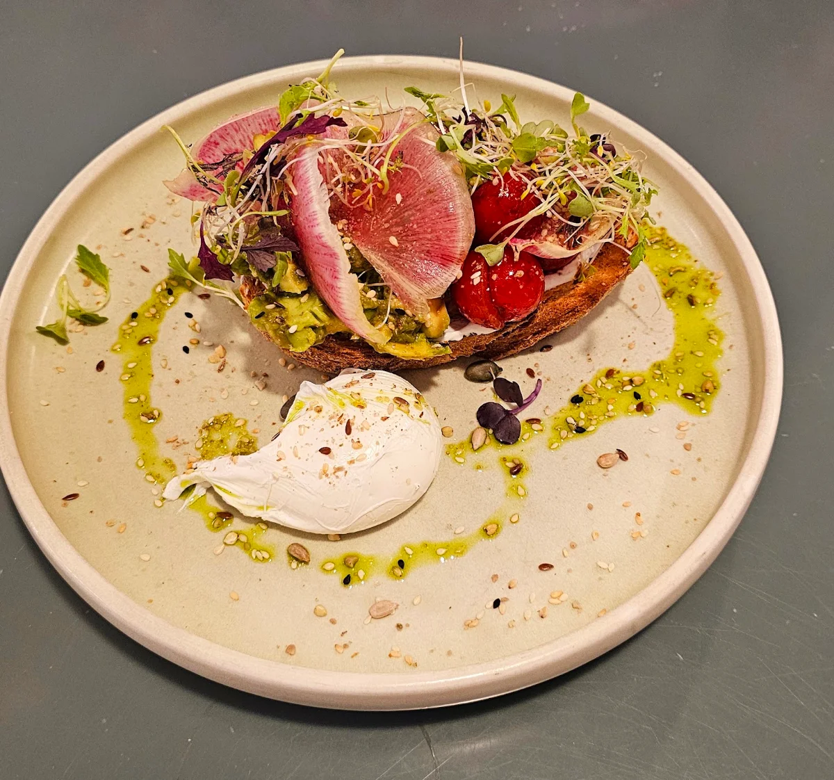 Smashed Avo with Poached Egg