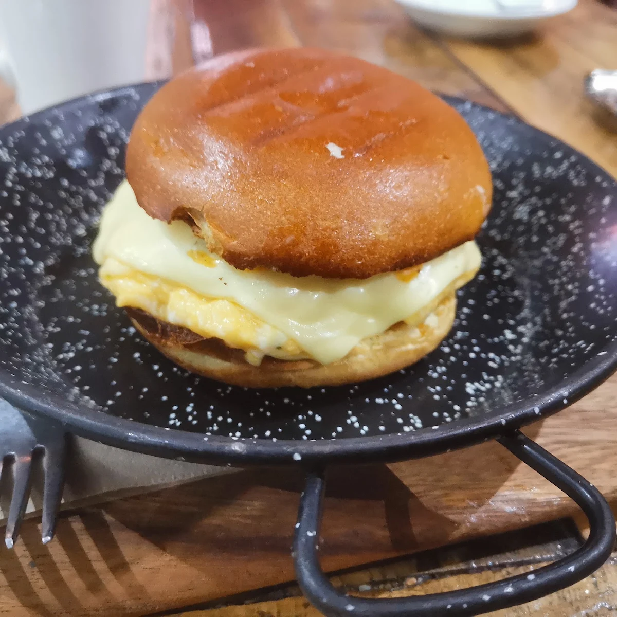 Beef Egg Brioche Bun