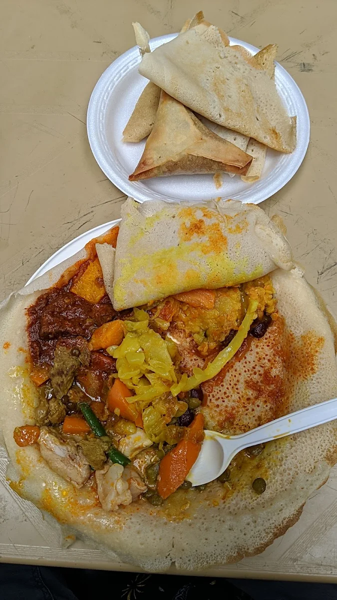 Sampler Platter, Seni's Ethiopian Cuisine