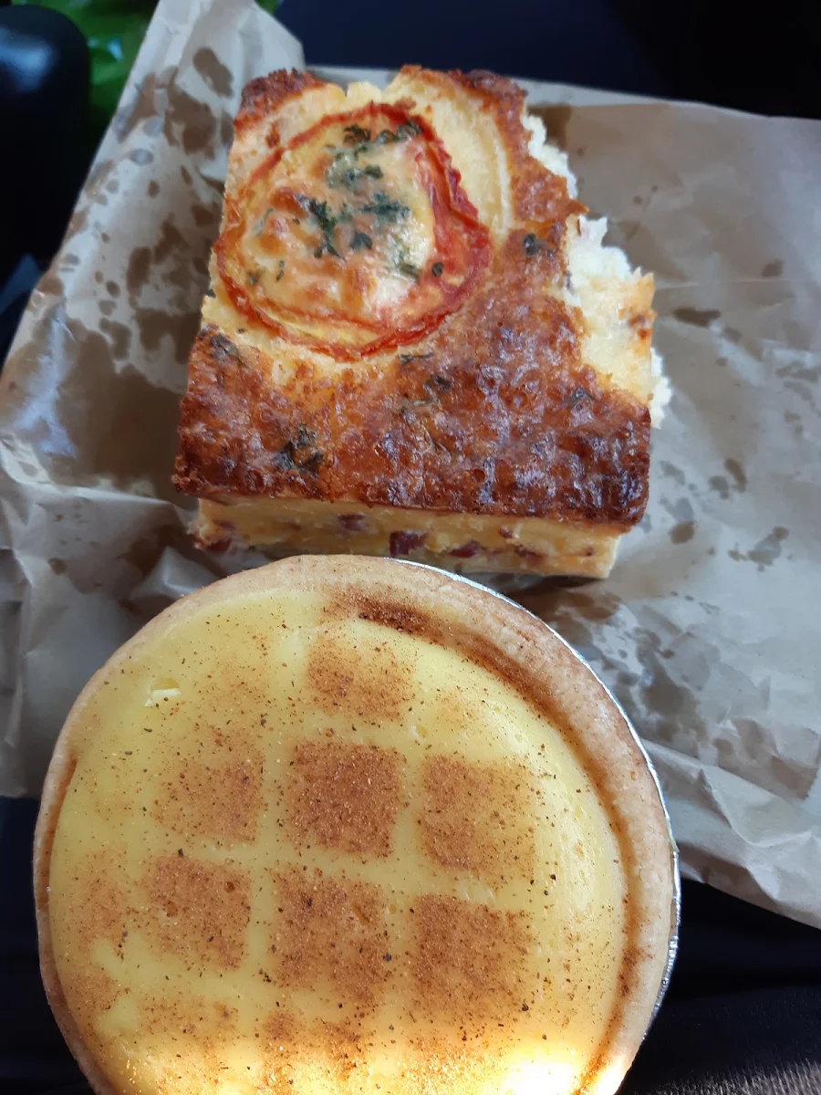 Bacon Egg Quiche & Custard Tart