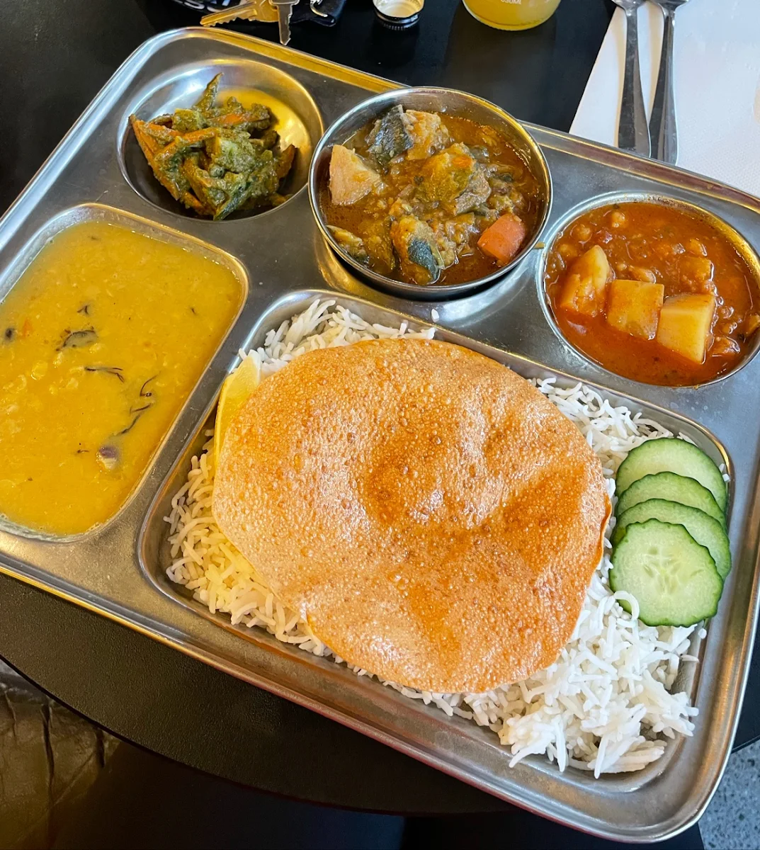 Nepalese Thali Set Vegetable Thali Set