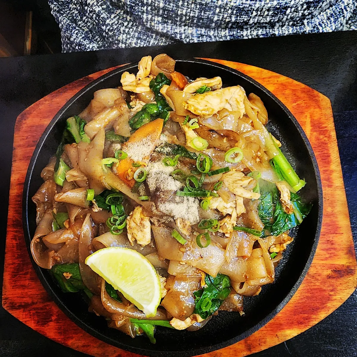 Pad See EW with Stir Fried Rice Noodles with Chinese Broccoli and Eggs