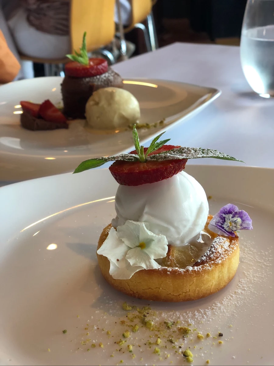 Apple Tart and Chocolate Fondant