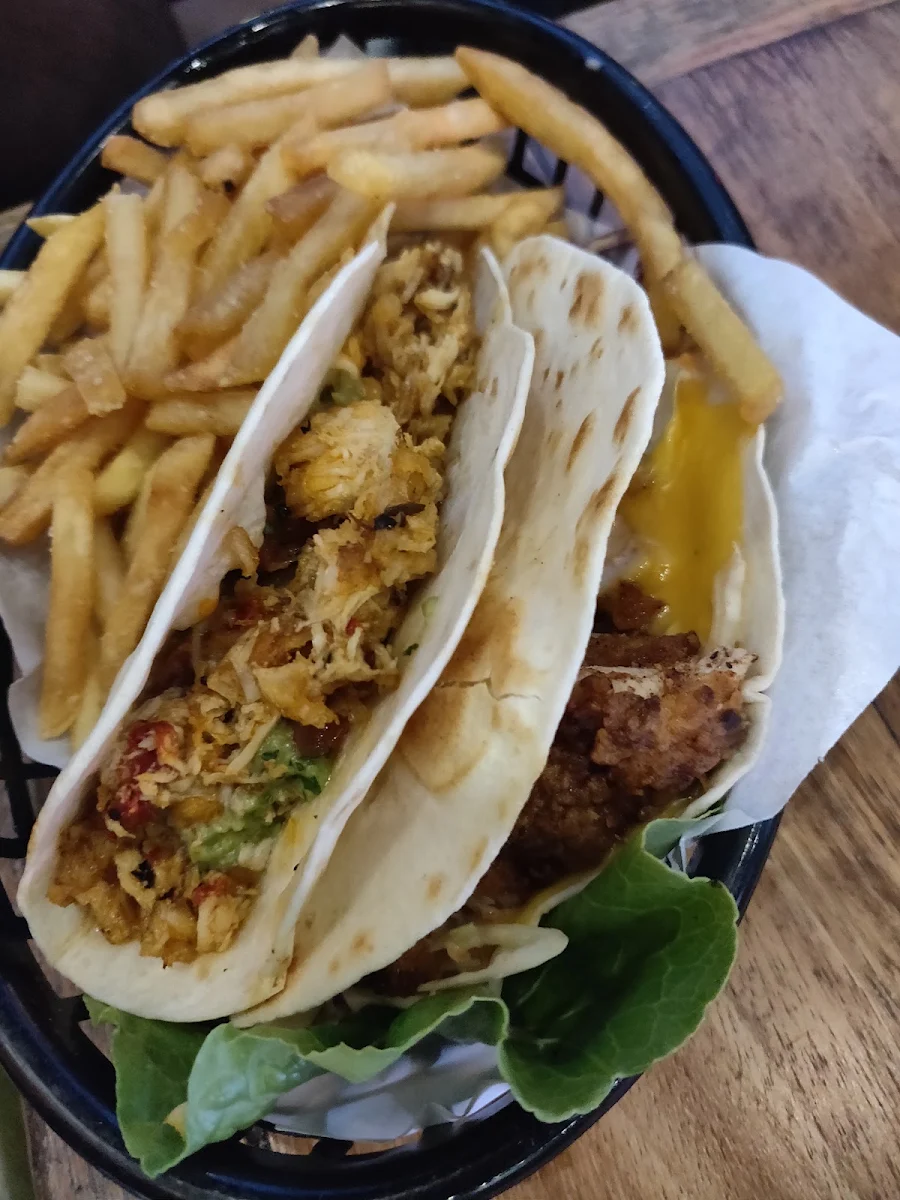 Grilled Chicken and Fried Chicken Tacos
