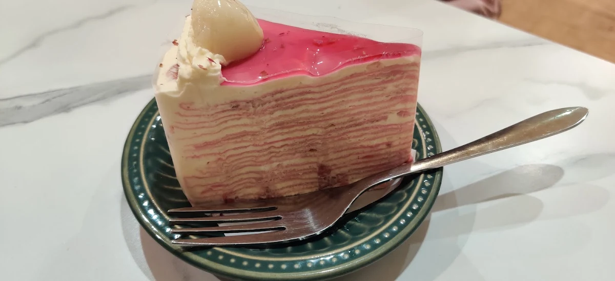 Crepe Strawberry Cake Slice