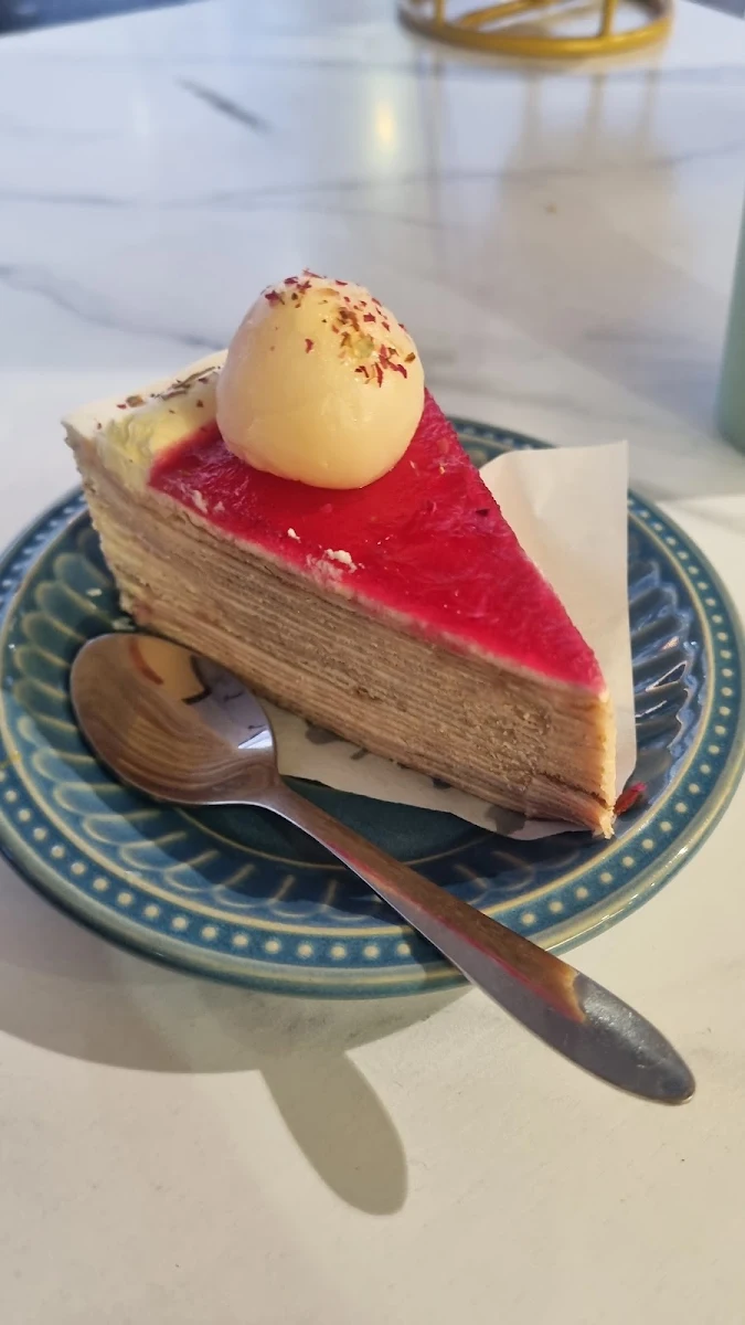 Lychee Rose Crepe Cake