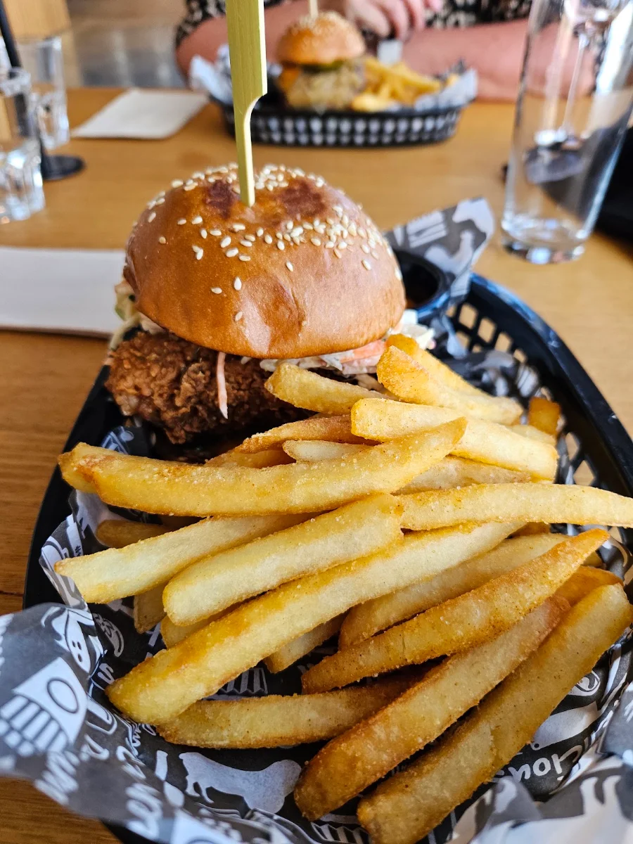 Chicken Burger and Chips