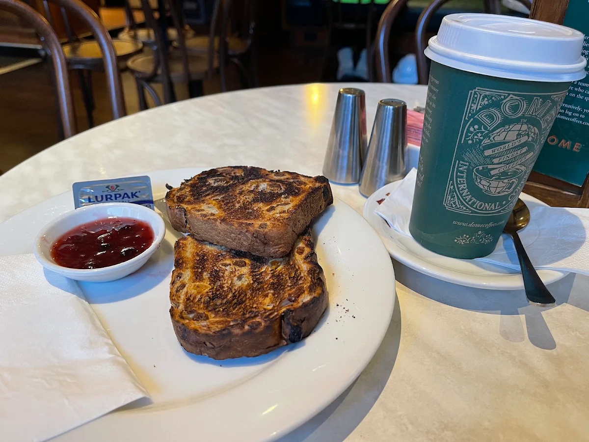 Fruit Toast and Coffee, Dôme Café - Westralia Plaza