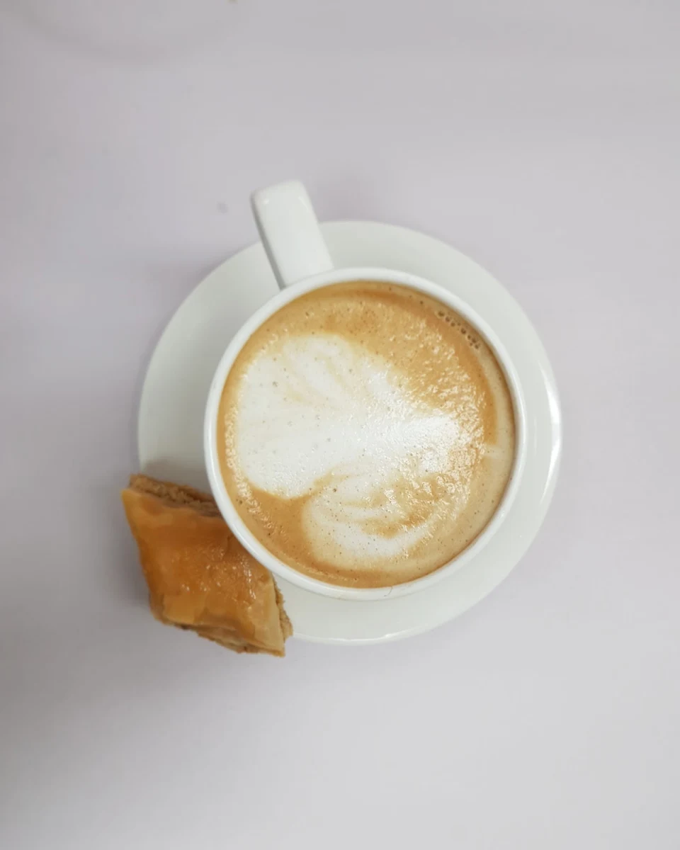 Latte with Baklava