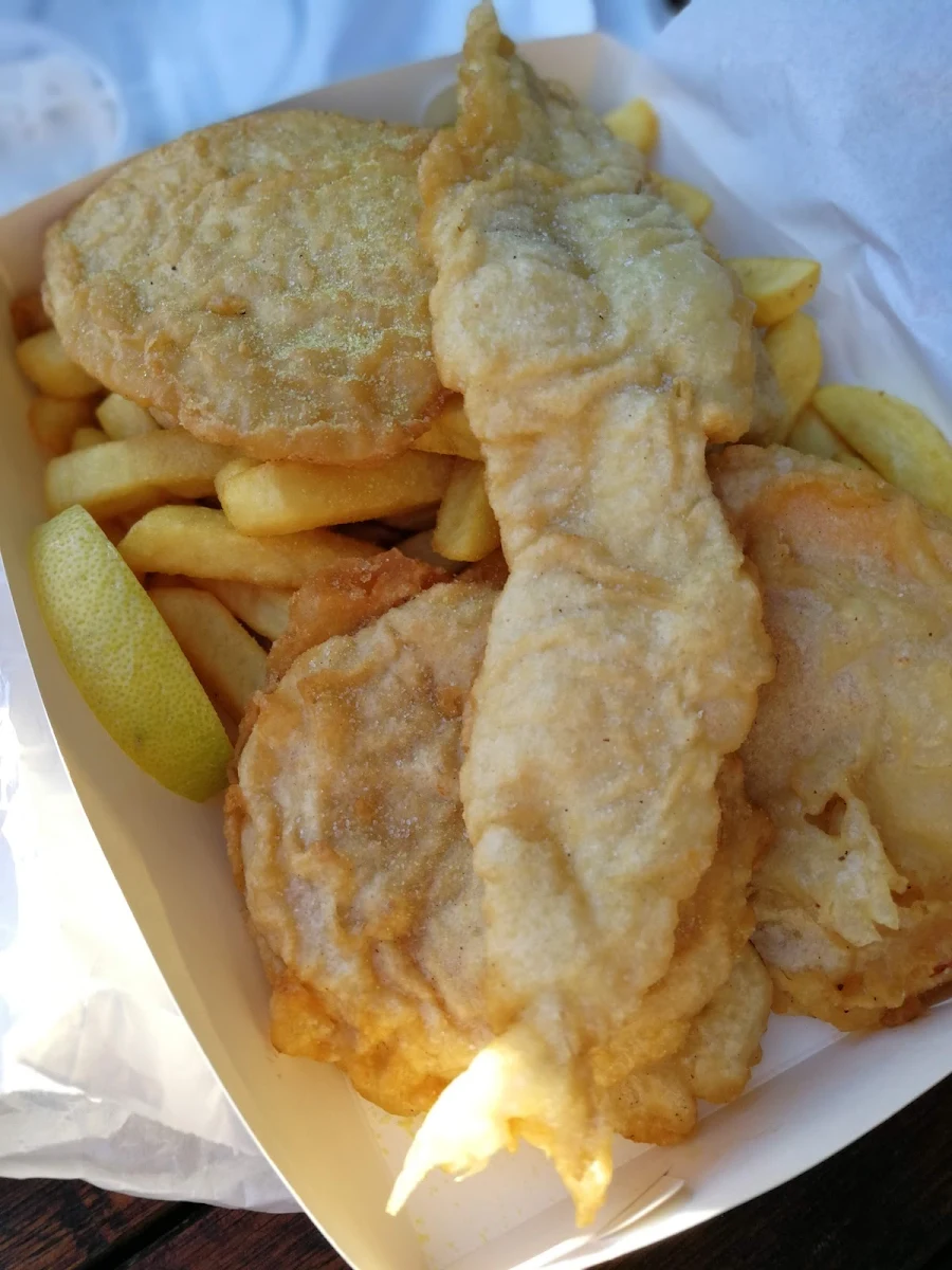 Flakes Potato Cakes Fried Dim Sims and Chips