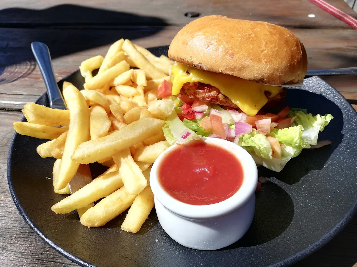 Vege Burger and Fries