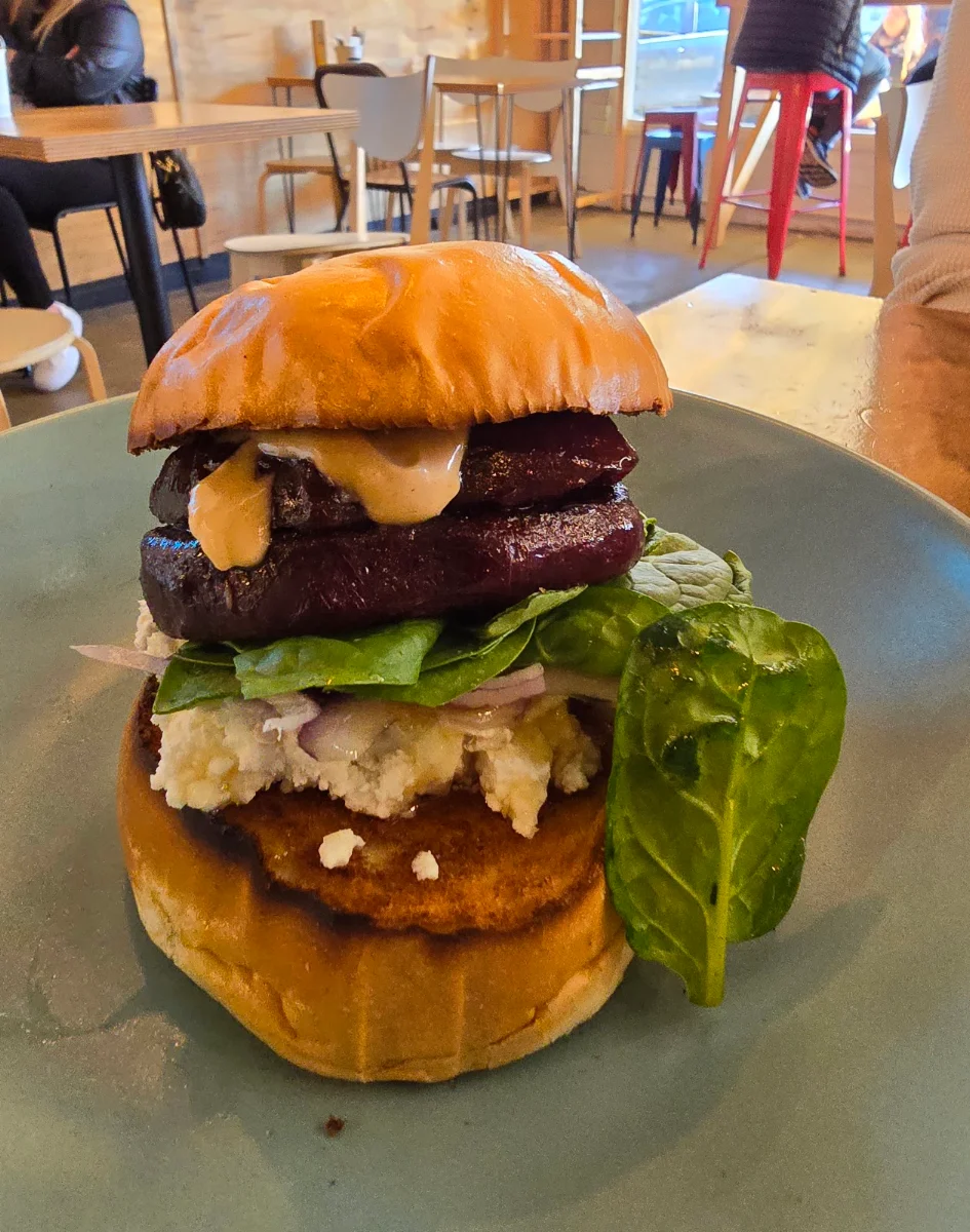 Beetroot Feta & Honey Burger