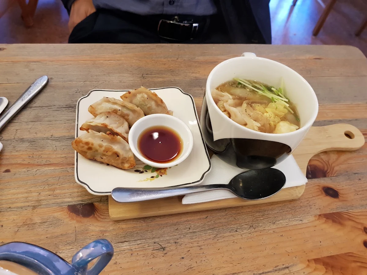 Pan Fried Dumpling and Dumpling Soup