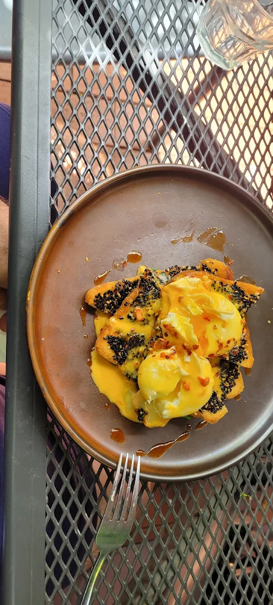 Eggs Benedict with Scrambled Eggs, Sebastian's Food & Wine