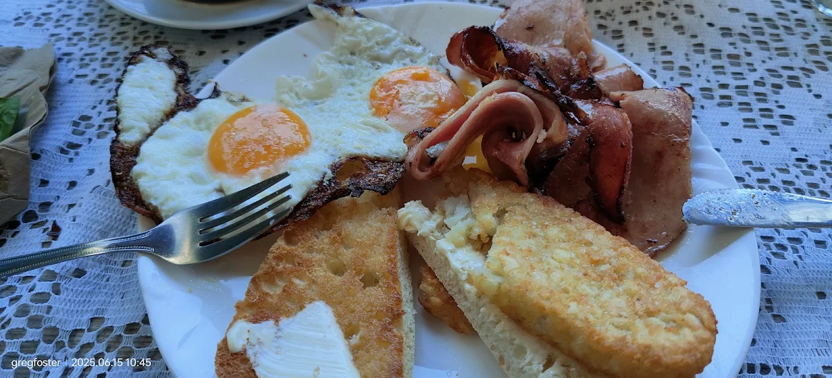 Bacon and Eggs on Turkish Bread