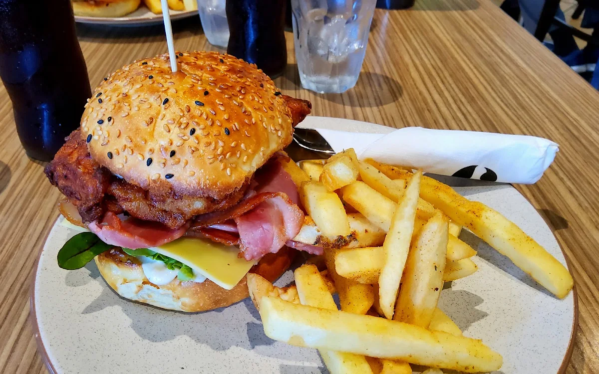 Buttermilk Fried Chicken Caesar Burger