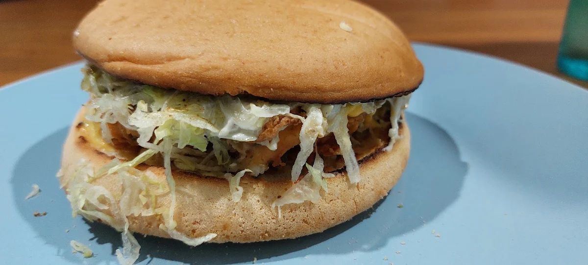 Easy Chicken Burger with Eggs