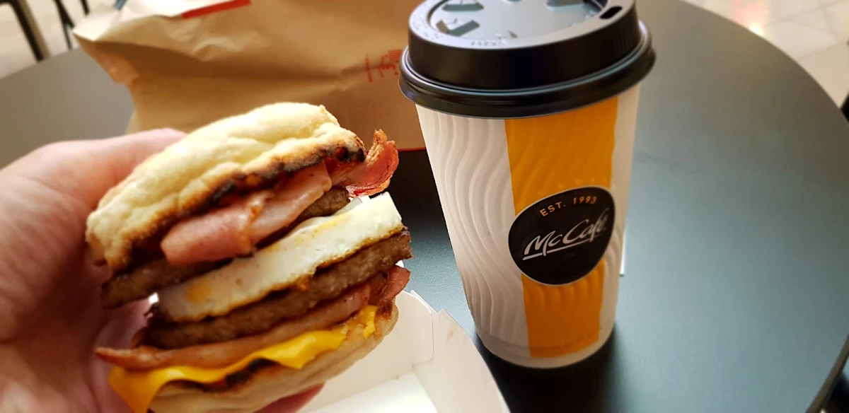 Bacon Egg Cheese and Sausage mc Muffin