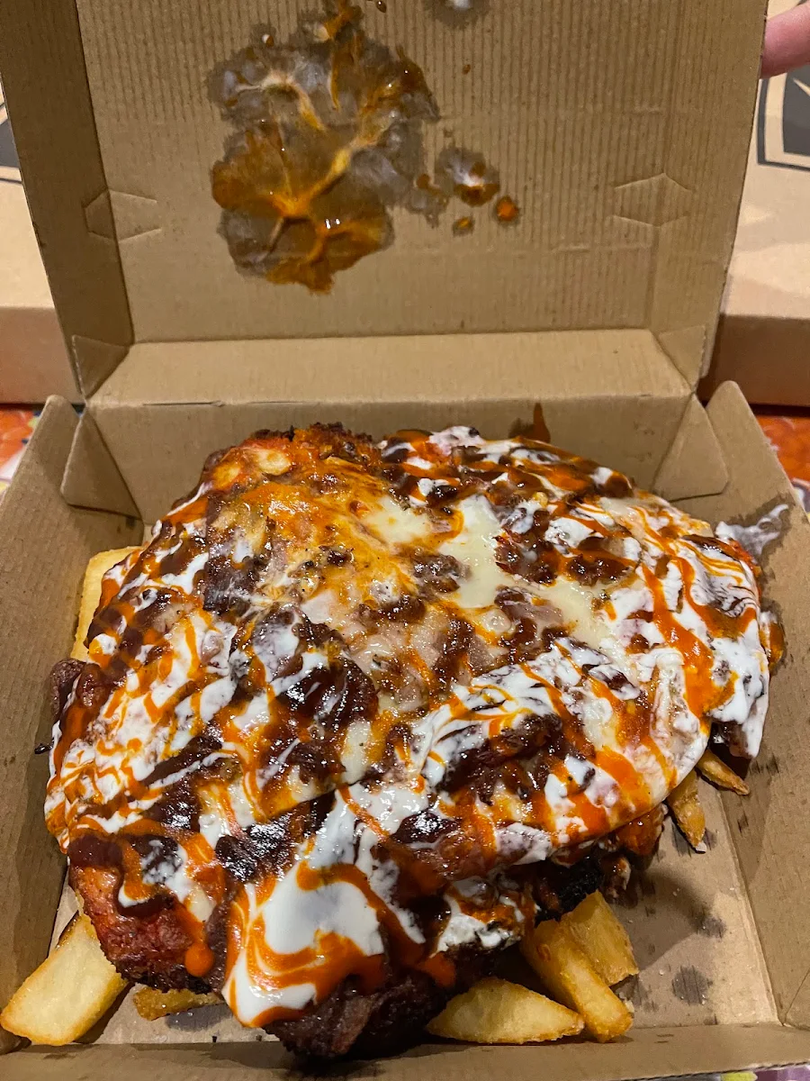 Chicken Parmigiana with Chips