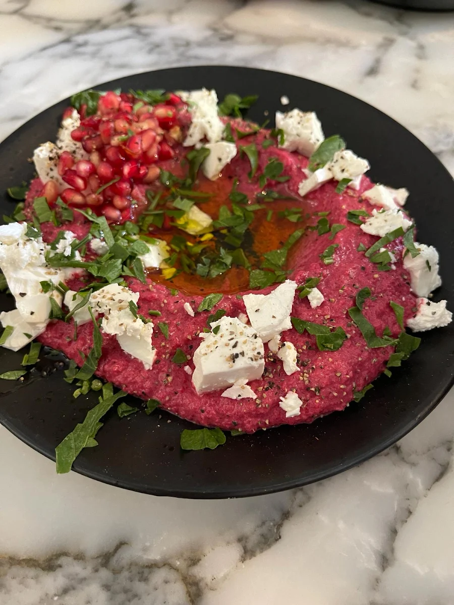 Beetroot Hummus Plate, Lady of Ro