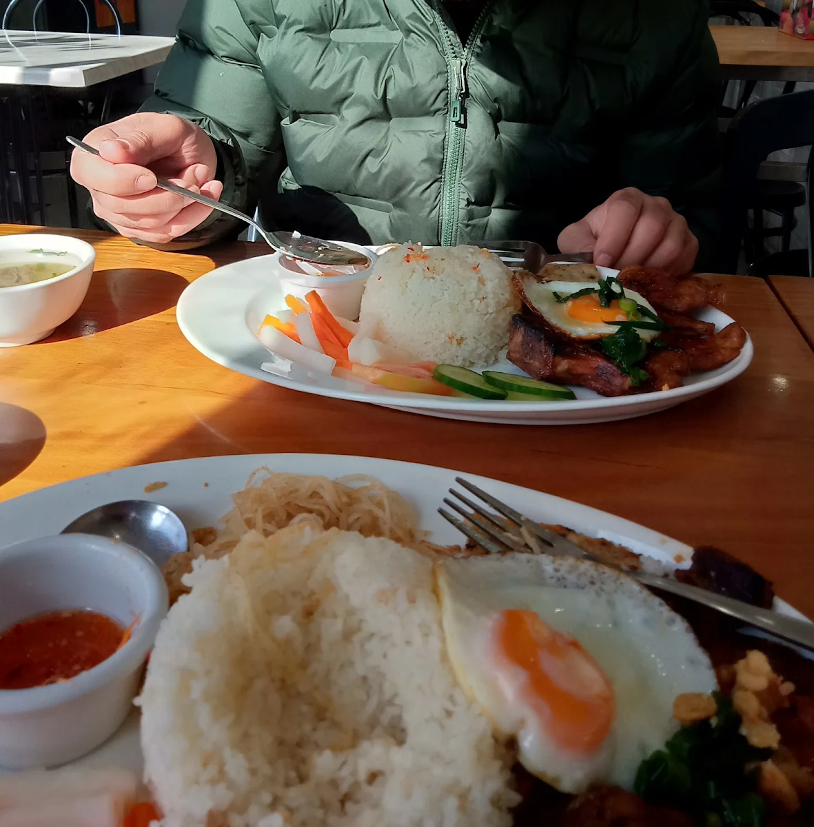 Broken Rice Pork Chop and Soup