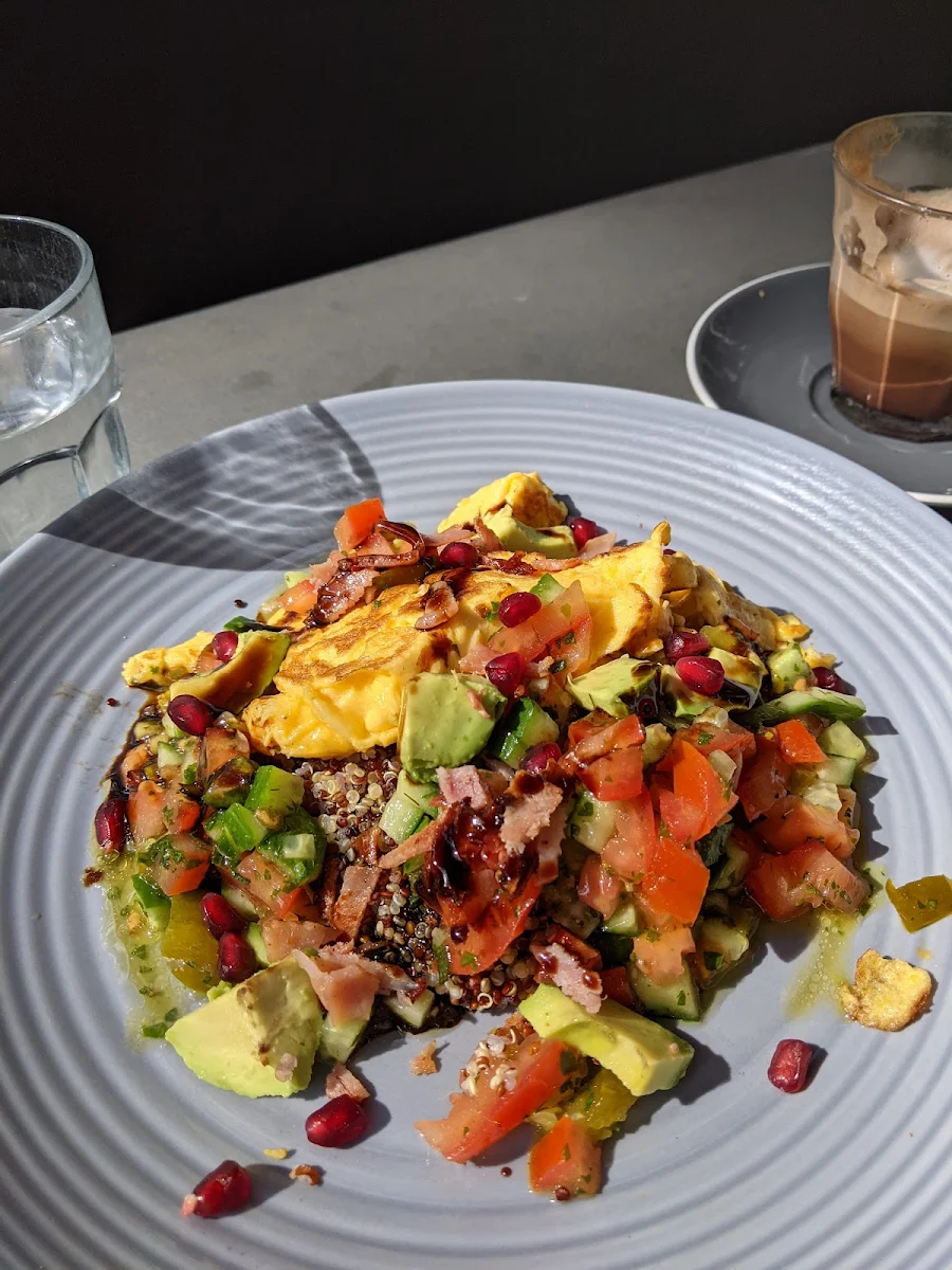Pico De Gallo Salsa with Scrambled Eggs on Quinoa