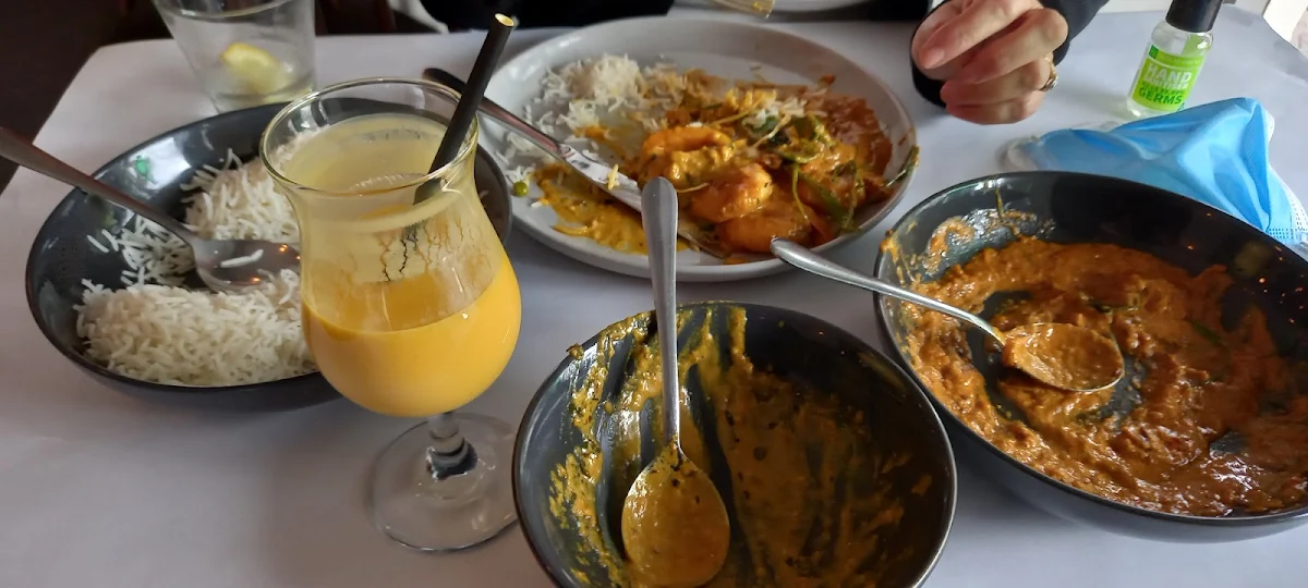 Mango Lassi with Veg Curry