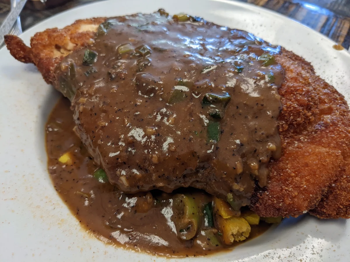 Chicken Schnitzel with Pepper Gravy