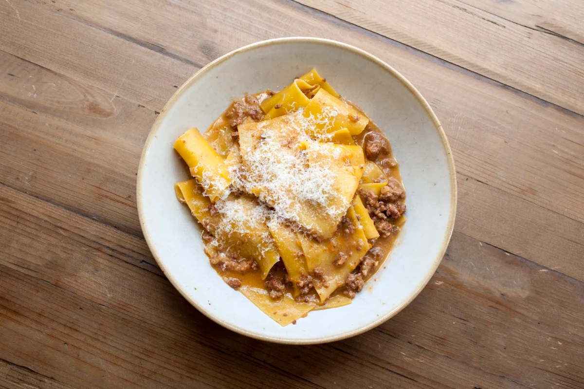 Pappardelle Chianti Slow-Cooked Wild Boar Parsnip Puree