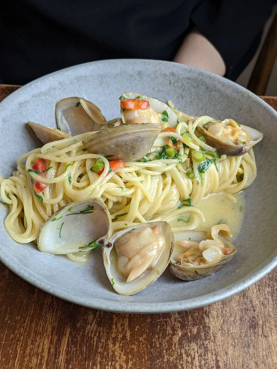 Spaghetti Gurnard Pippies Cherry Tomato Sauce Basil