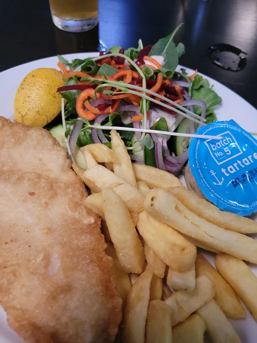 Coral Trout Chips and Salad
