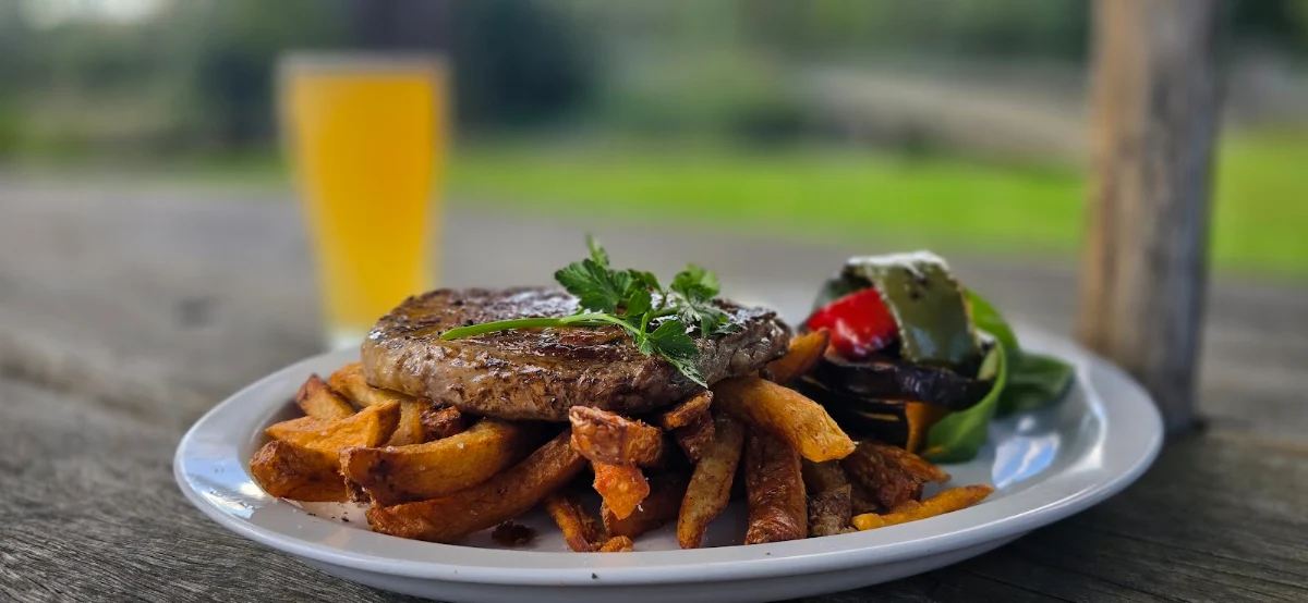 300g Rib Eye and Roast Vegies