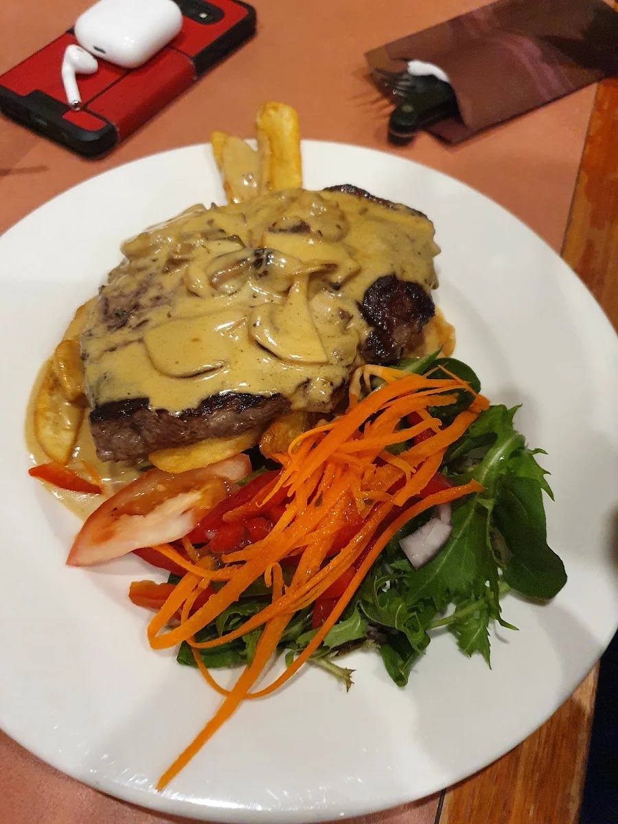 Steak with Mushroom Sauce