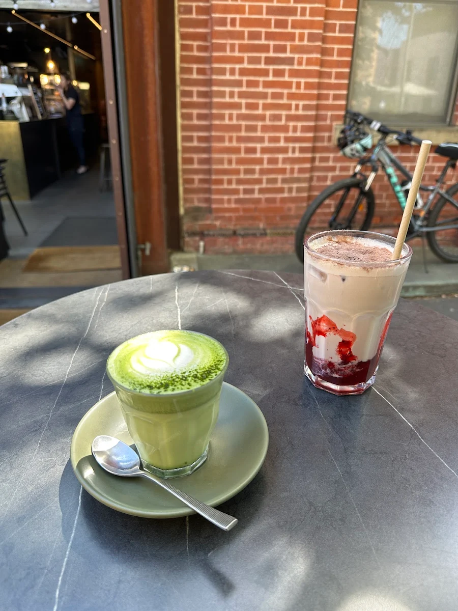 Matcha Latte and Iced Chocolate