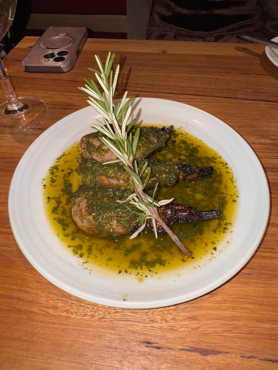 Grilled Lamb Cutlets, Attria Wine