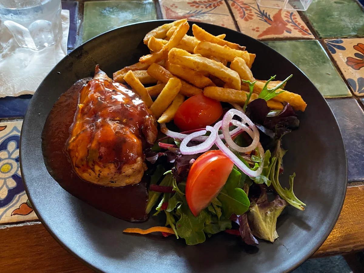 Mesquite Grilled Chicken Breast with Chips and Salad