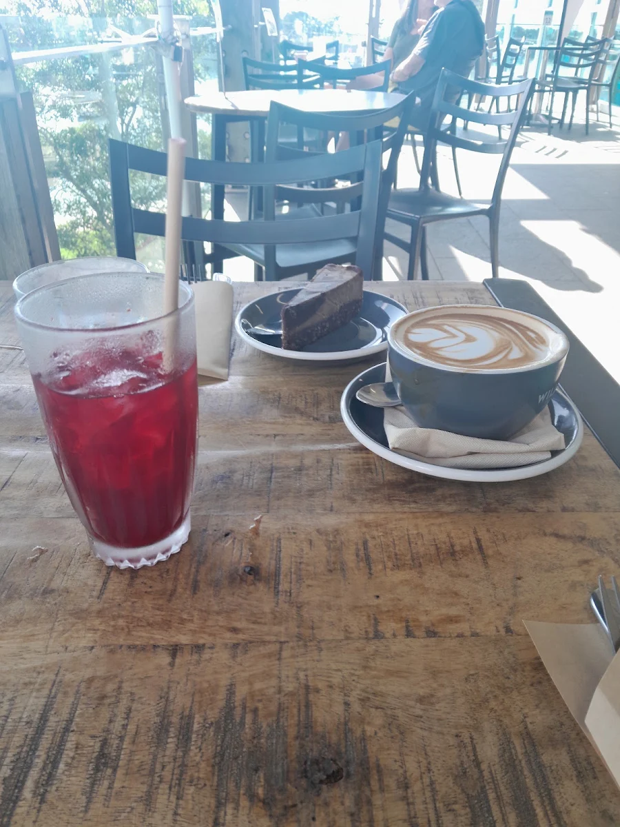Coffee Cheese Cake Flat White Coffee and Iced Tea