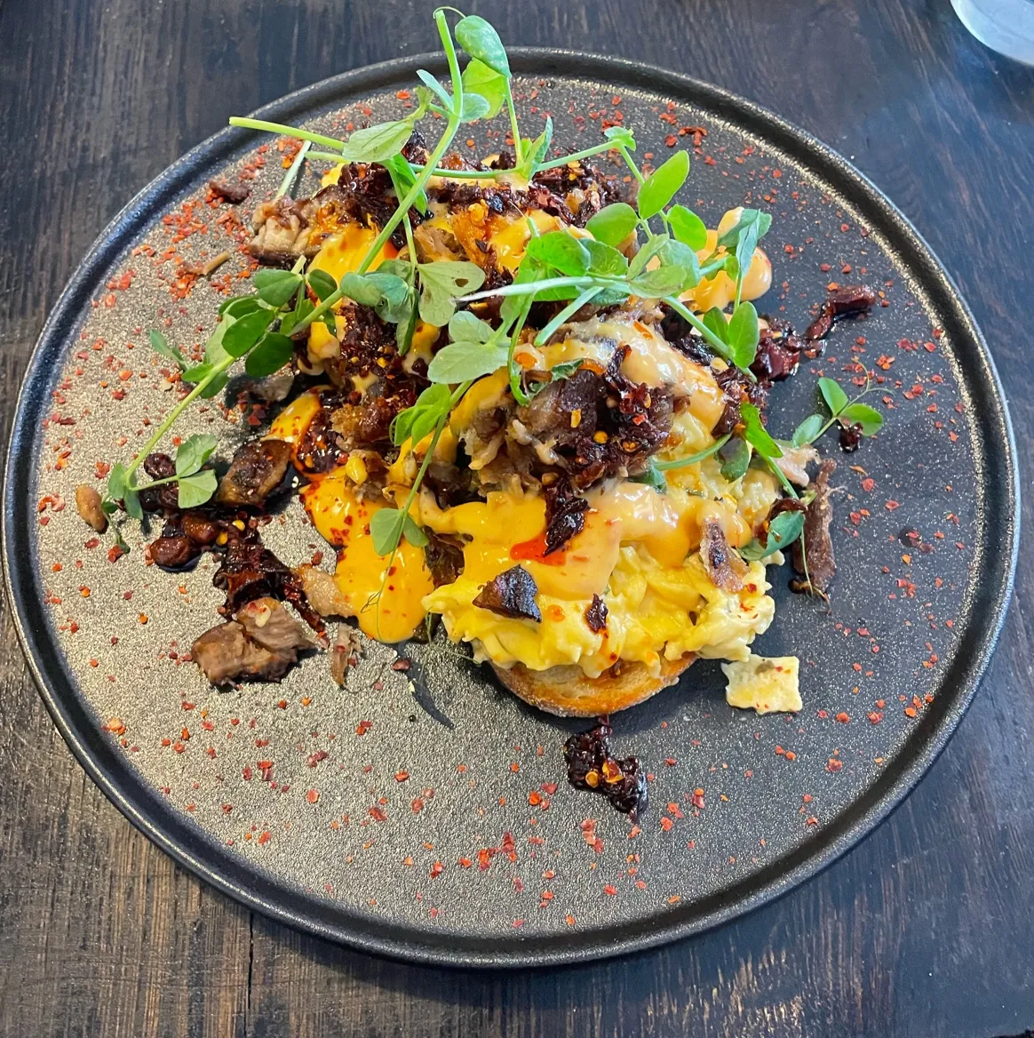 Pulled Pork Chilli Scrambled Egg