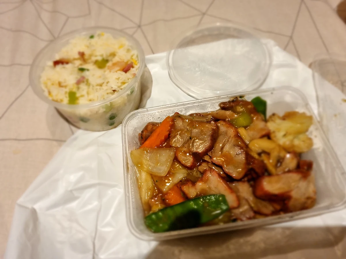 Slices Roast Pork with Seasonal Veggies