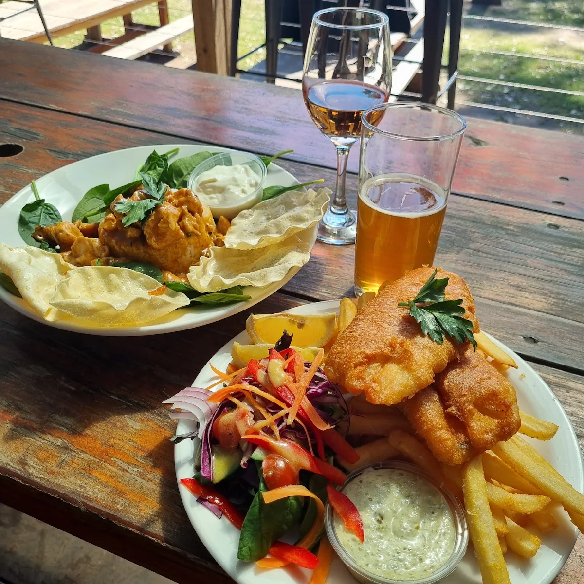 Fish N Chips and Chicken Curry