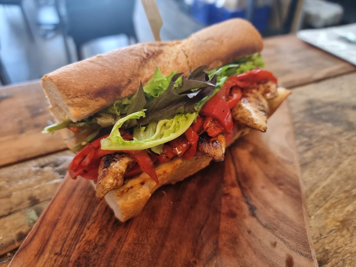 Grilled Chicken and Sweet Pepper Baguette