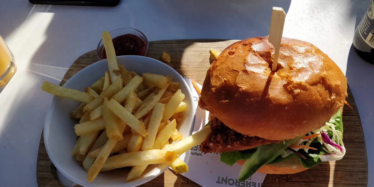 Chicken Katsu Burger and Fries