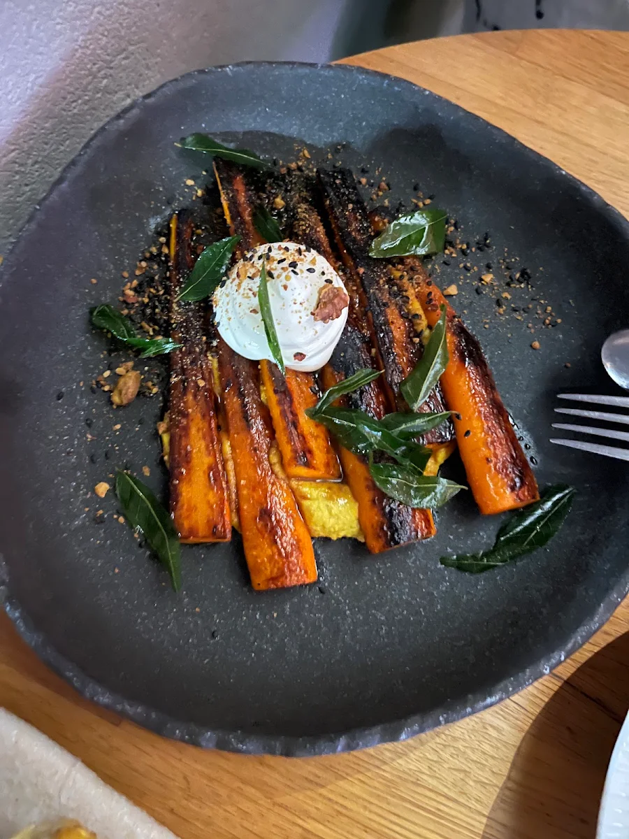 Blackened Carrots Pumpkin Yoghurt Date Molasses Sweet Dukkah