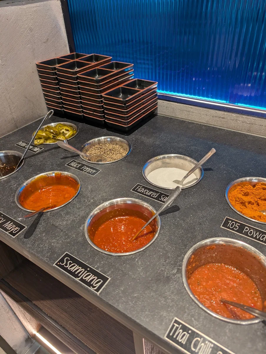 Sauces, 105 Deg Korean BBQ All You Can Eat Plenty Valley