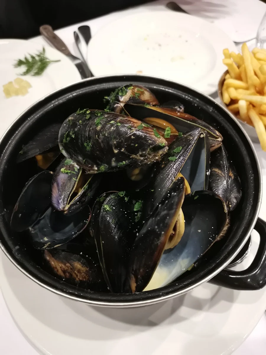 Mussels in Blue Cheese Sauce